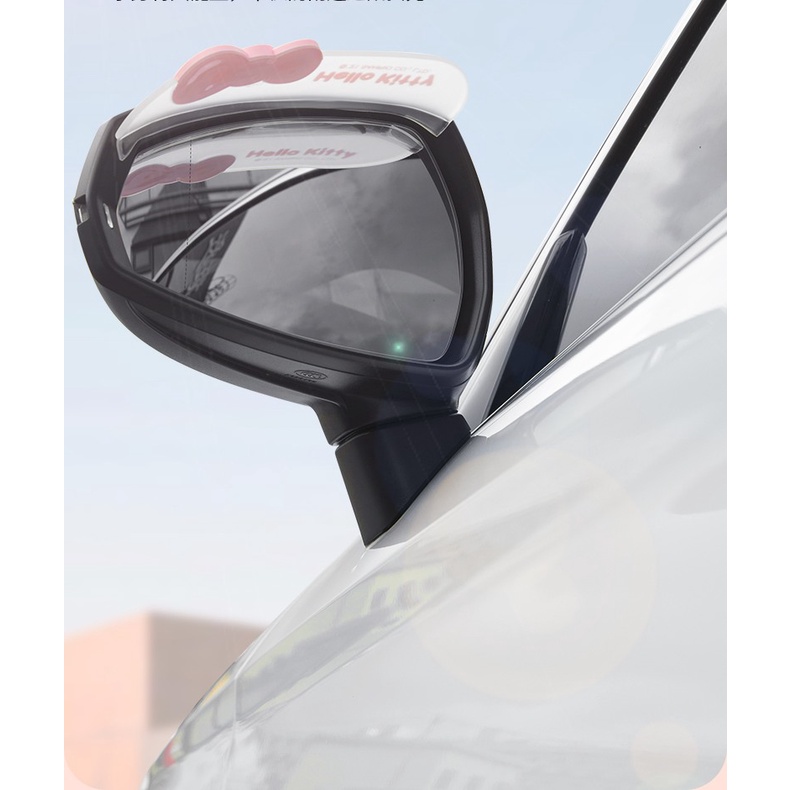 MIẾNG CHE MƯA CHO 2 GƯƠNG CHIẾU HẬU XE Ô TÔ HÌNH GẤU BROWN LINE FRIENDS VÀ HELLO KITTY DỄ THƯƠNG