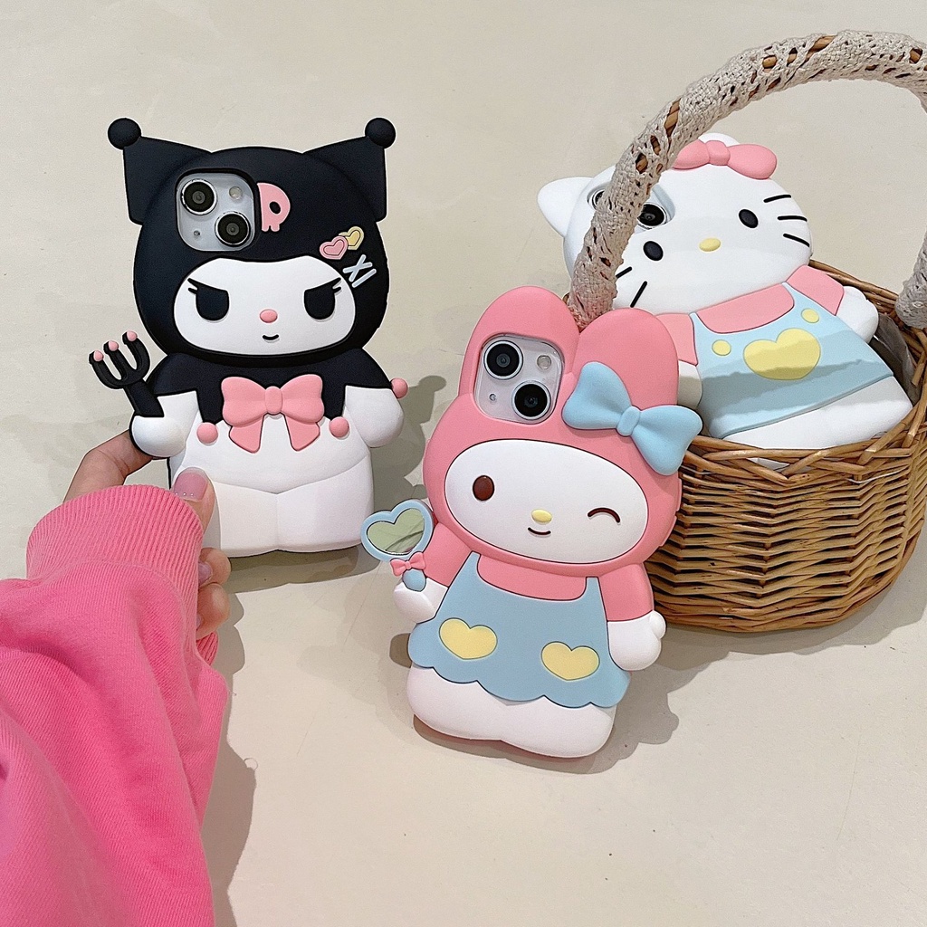 IPhone 13  Pro Max Ốp Điện Thoại Tpu Hình Sanrio 3D Cho iPhone13 Pro MAX 14 Pro MAX 14 Pro 14 Plus 11 12 13 Pro MAX Mini 7 8 Plus XR X XS MAX