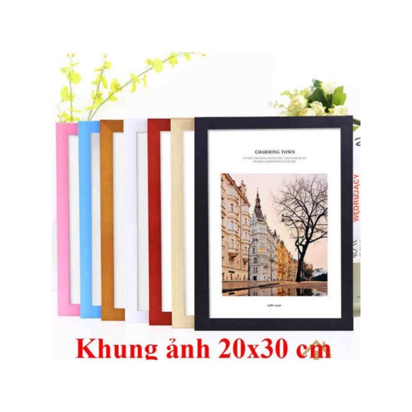 Khung Hình 20X30 Treo Tường, Khung Ảnh Bằng Khen, Khung Tranh Trang Trí - Mặt Nhựa Mica Trong Hơn Kính An Toàn