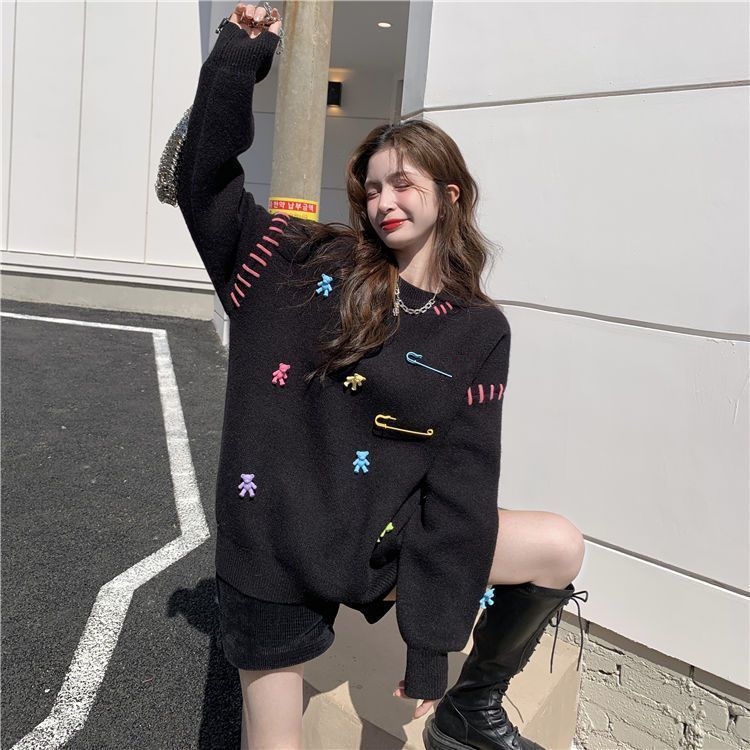 Áo Sweater Dáng Rộng Thiết Kế Mới Thời Trang Dành Cho Mùa Thu Đông