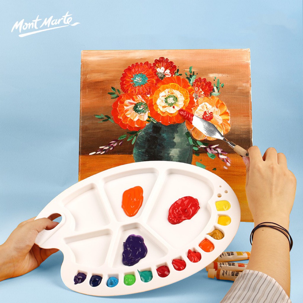 Khay Pha Màu nhựa Oval Mont Marte (Palette)