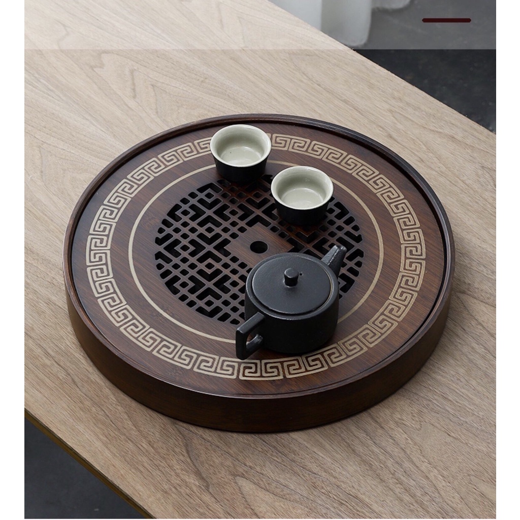 Khay  uống trà cao cấp hình tròn mã 678TN