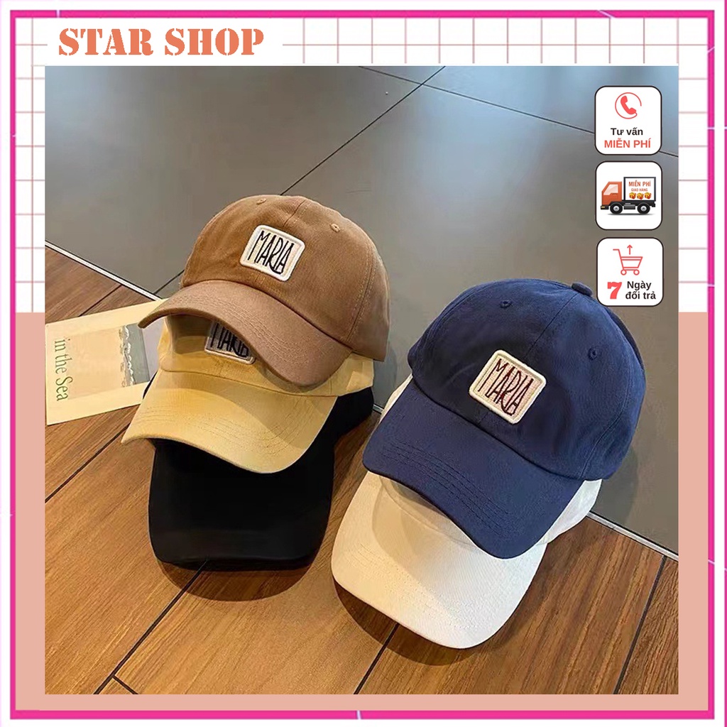 Mũ lưỡi trai Nhiều Mẫu thêu chữ thời trang Hàn Quốc nam nữ