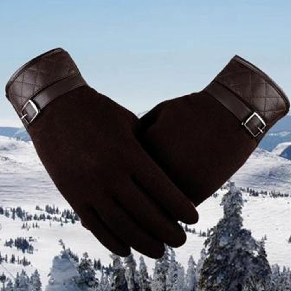 CONOPERY Găng Tay Bằng Nhung Thời Trang Mùa Đông Mới Cho Nam