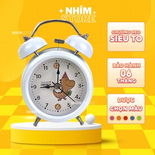 Đồng hồ báo thức hình khủng long chuông to, cute phù hợp làm quà tặng cho bé yêu