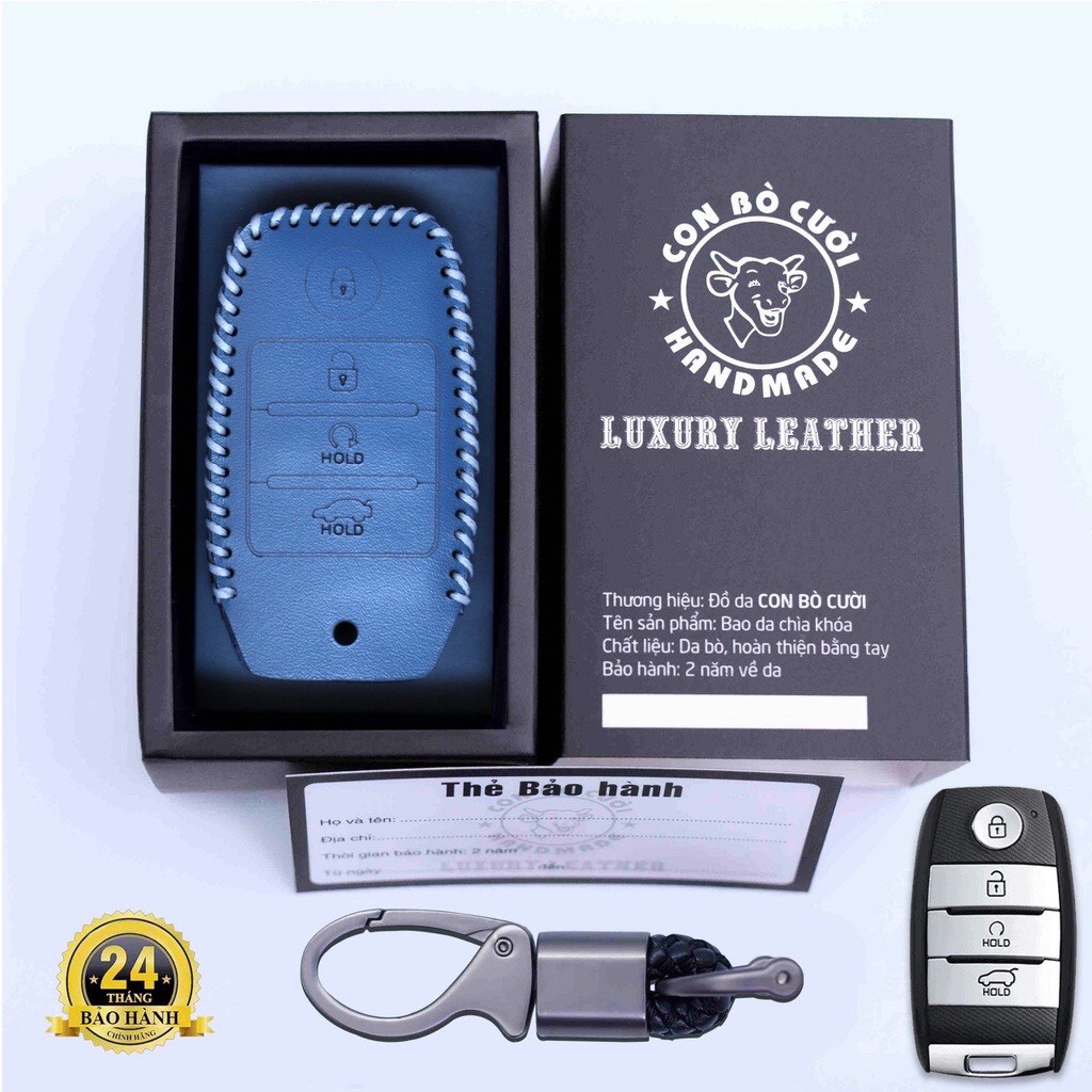 Bao Da Chìa Khoá Ô tô KIA Seltos 2021 Kia Sonet 2022 Da Bò thật, gía sỉ của xưởng