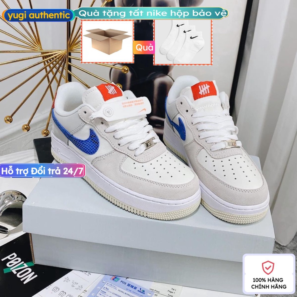 Giày_Thể Thao Nam Nữ Air Force 1 da lộn Low SP Undefeated Ballistic Dunk, AF1 Vàng Chanh Cực Hot SC tặng box bảo vệ-yugi