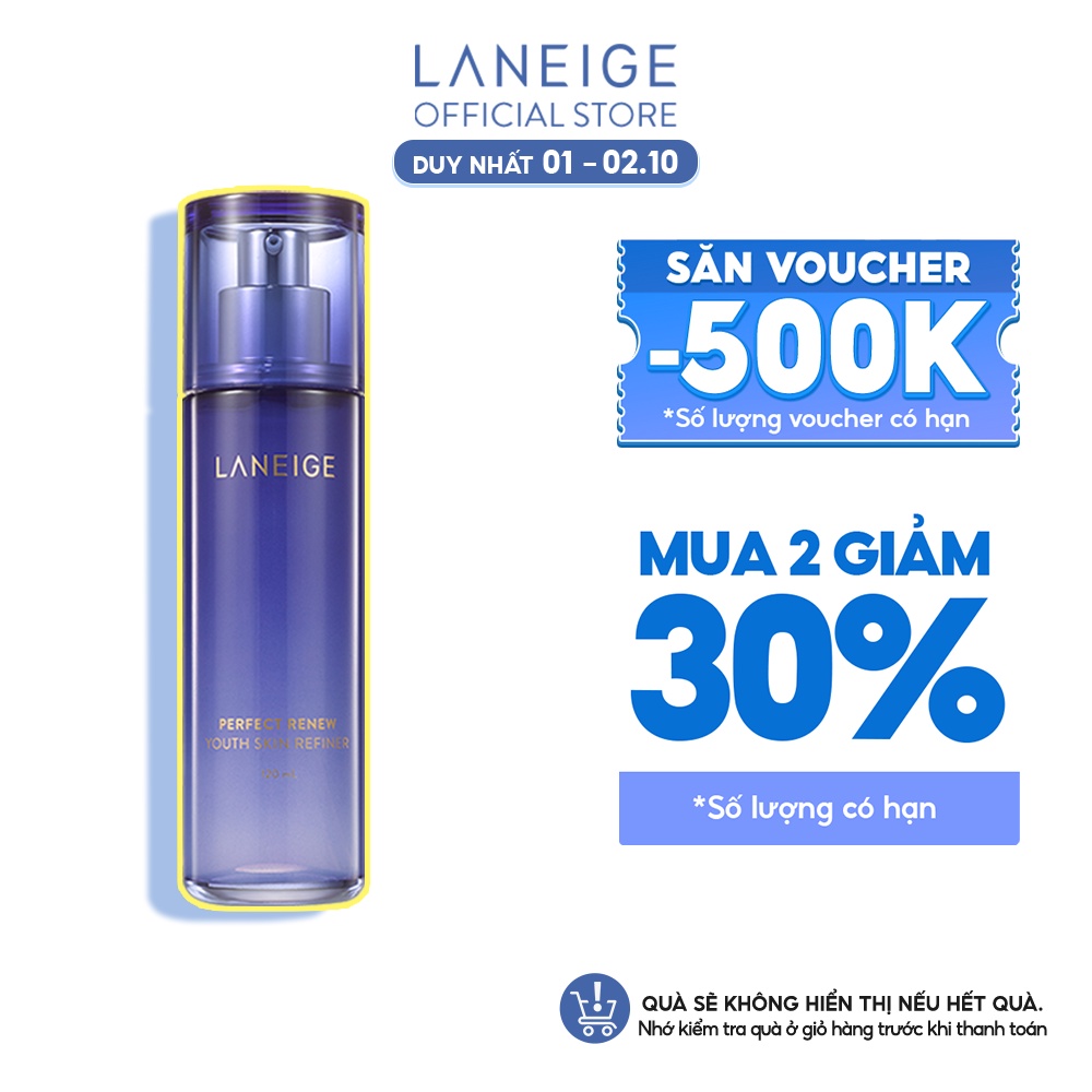 Nước cân bằng giúp ngăn ngừa lão hóa da LANEIGE PRY Skin Refiner 120ml