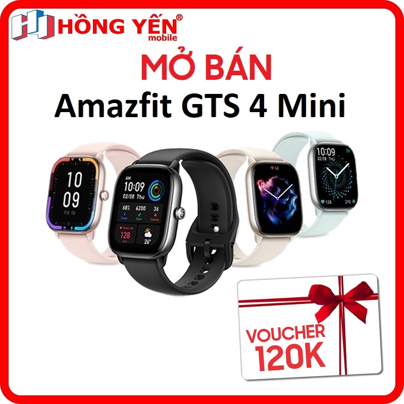 Đồng hồ thông minh Amazfit GTS 4 mini | Chính hãng | Phiên bản quốc tế tiếng Việt | Bảo hành 12 tháng