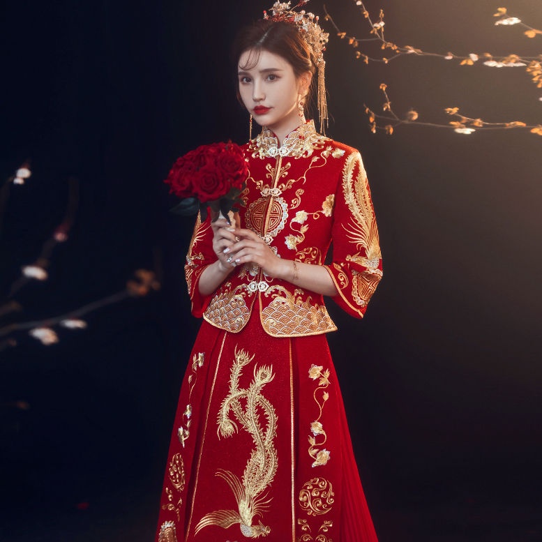Đầm Cưới Kiểu Kimono Trung Hoa Thời Trang Xuân Hè 2022 Mới Cho Cô Dâu