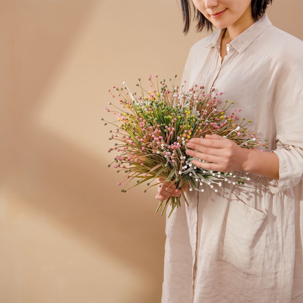 Hoa Cỏ Giả Bằng Lụa Thân Thiện Với Môi Trường Dùng Trang Trí Nhà Cửa