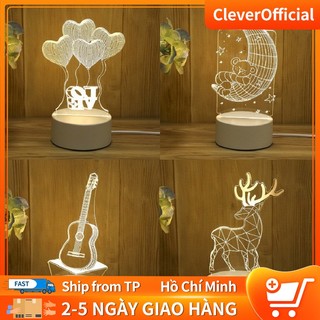 Đèn ngủ led 3d - trang trí bàn - quà tặng độc đáo.
