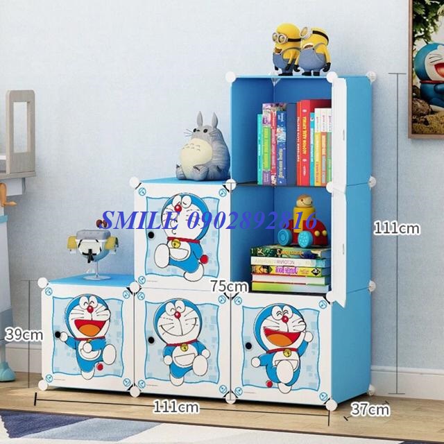 [NỘI THẤT] TỦ NHỰA LẮP GHÉP THÔNG MINH 6 Ô HÌNH BẬC THANG, ĐỰNG QUẦN ÁO ĐẸP MẮT