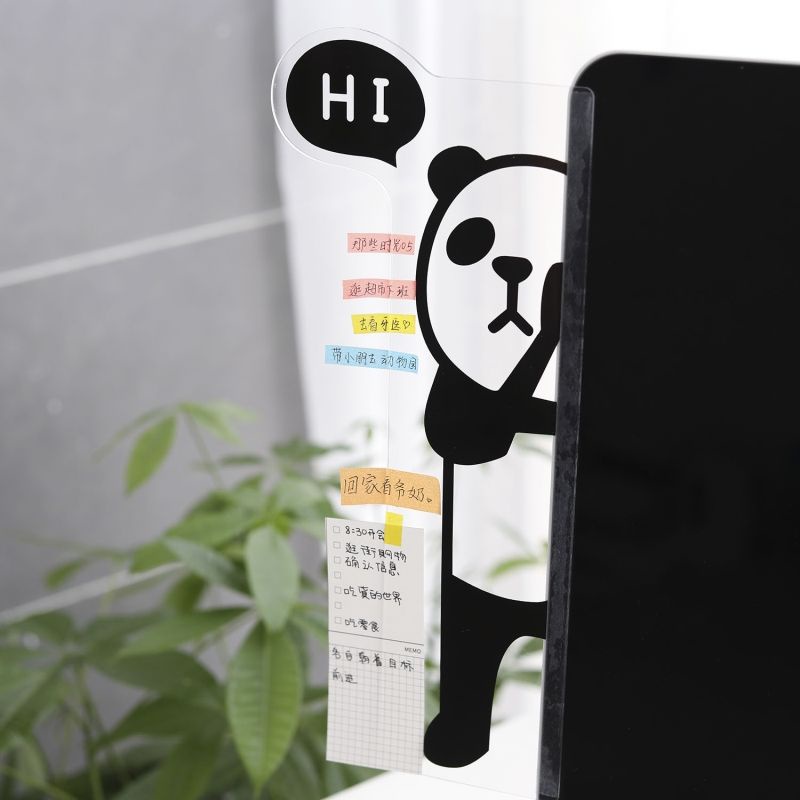Mặt màn hình máy tính dễ thương. Nhãn dán trong suốt và tiện lợi. Bảng ghi chú/Bảng ghi chú bảng ghi