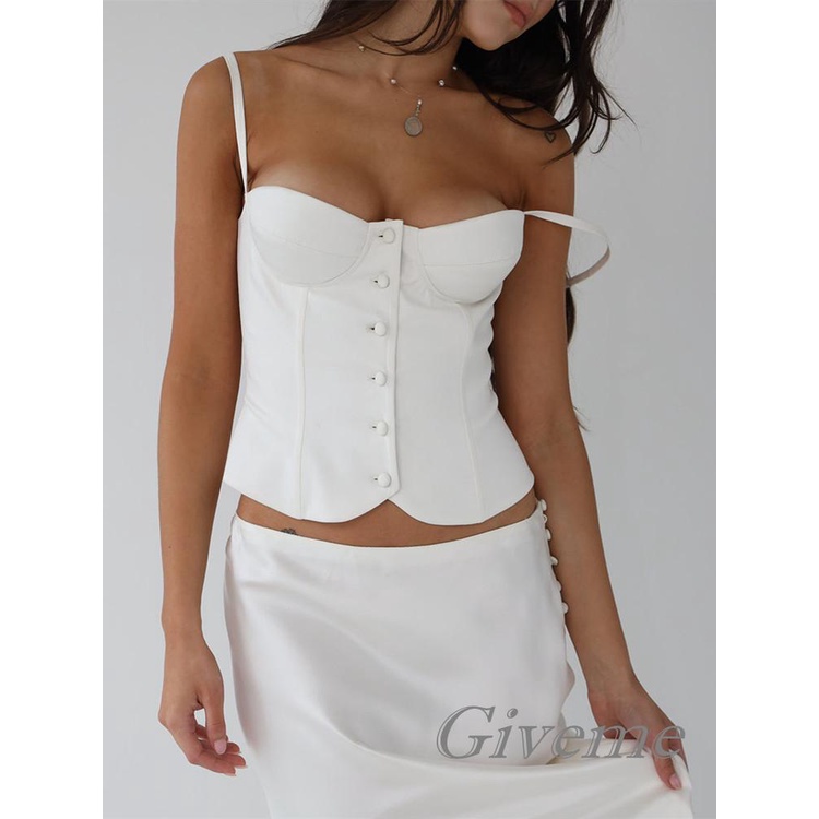 Áo Tank Top Không Tay In Họa Tiết Hoa Hoạt Hình Khoét Sâu Gợi Cảm