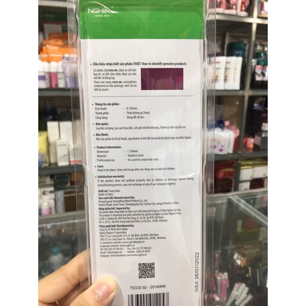 Kéo cắt tóc thép không gỉ KT.706 - Kềm Nghĩa