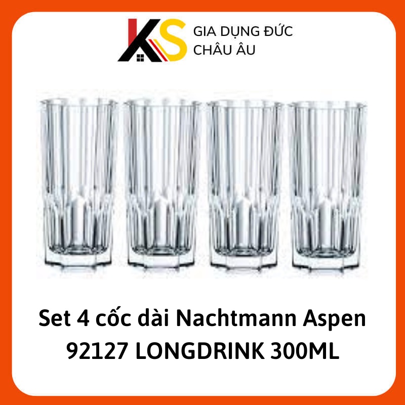 Set 4 cốc dài Nachtmann Aspen 92127 LONGDRINK 300ML