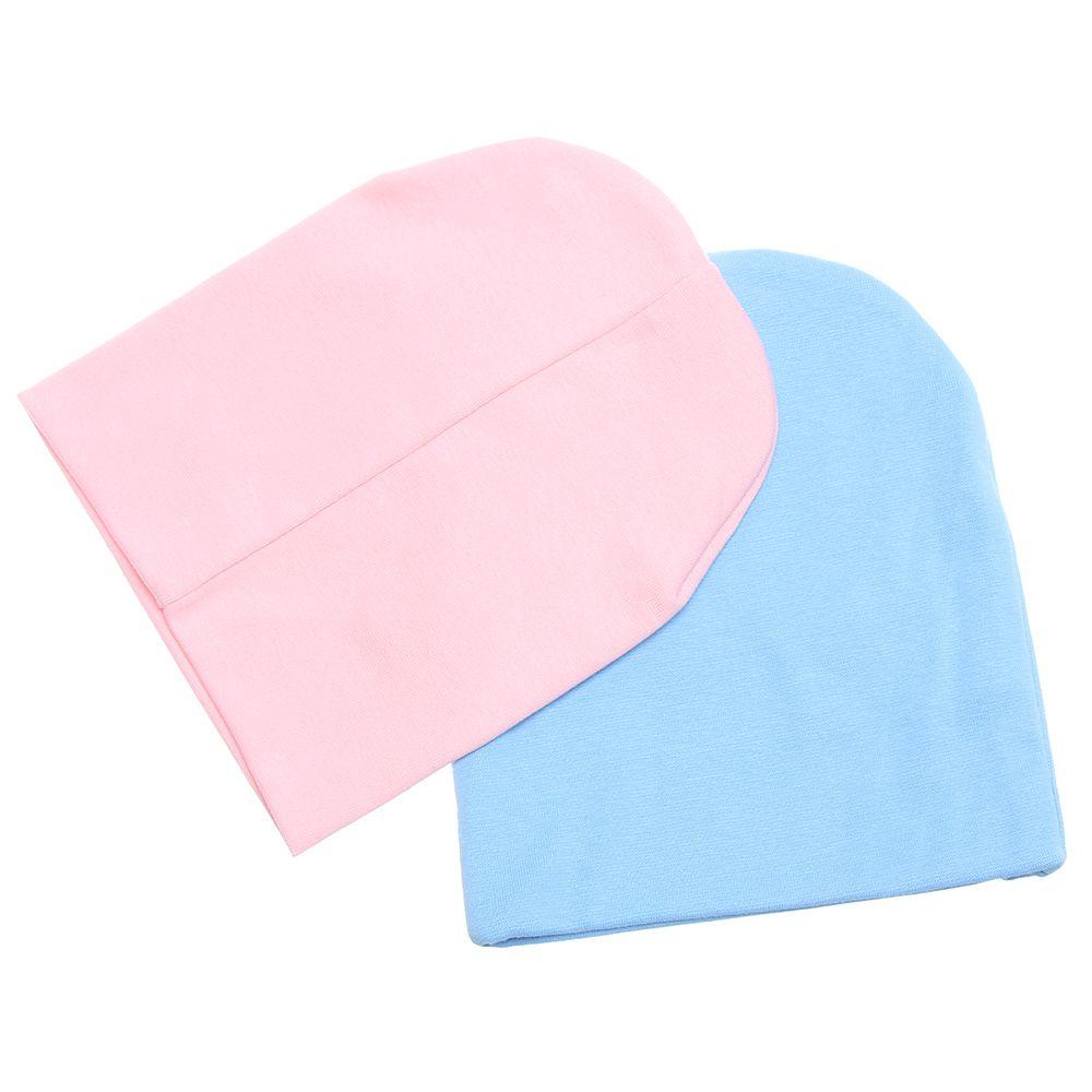 MELODG Mũ Len Trùm Đầu Mềm Mại Màu Trơn Cho Bé Ốp