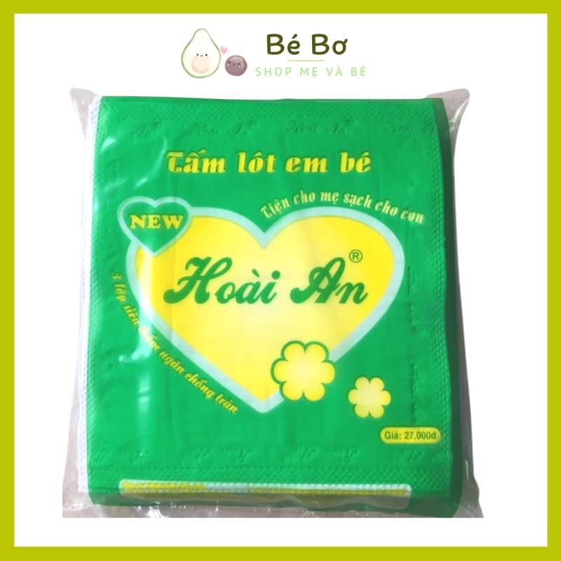 Tấm lót phân xu Hoài An, Giấy lót chống thấm cho trẻ sơ sinh 3 lớp loại đẹp Bé Bơ Store