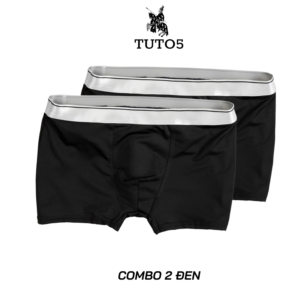 COMBO 2 Quần Lót Nam Boxer TUTO5 Menswear BX01 - Quần Sịp Đùi Nam Thun Lạnh Basic Cotton Cao Cấp Công Nghệ Nhật Bản