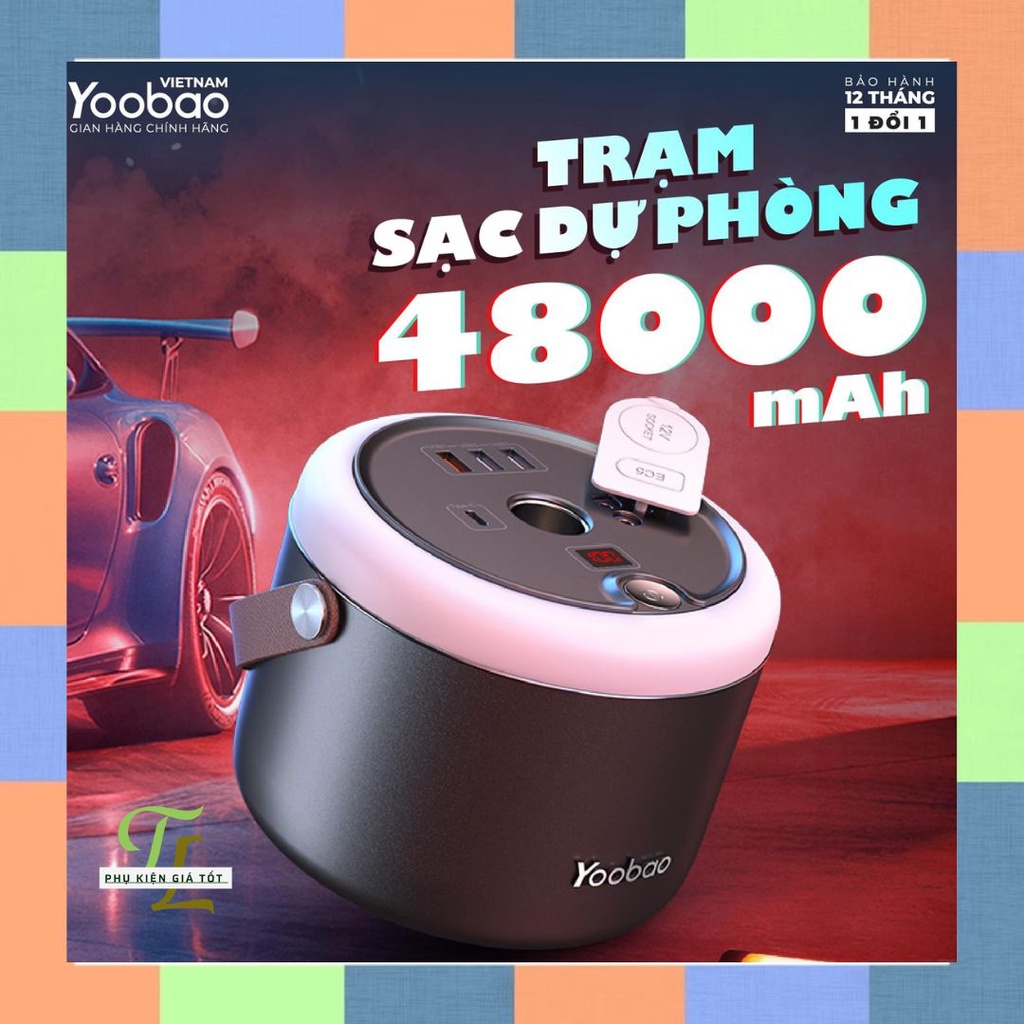 Trạm sạc dự phòng 48000mAh Yoobao 150C - Kích nổ ắc quy ô tô - Sạc nhanh PD3.0