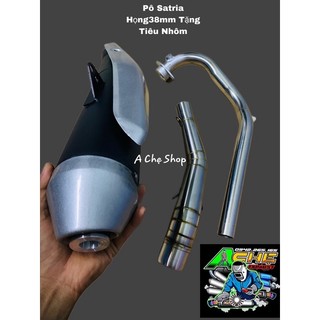 Pô satria móc đít 38 tiêu nhôm + cổ 2 khúc satria ex150 winner sonic sirus dream wave blade rsx