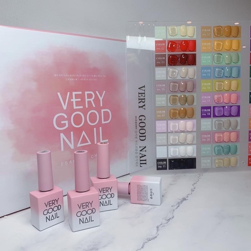 Sét sơn gel Very good nail 44 màu ,sơn móng tay ,sơngel tặng base top bảng màu