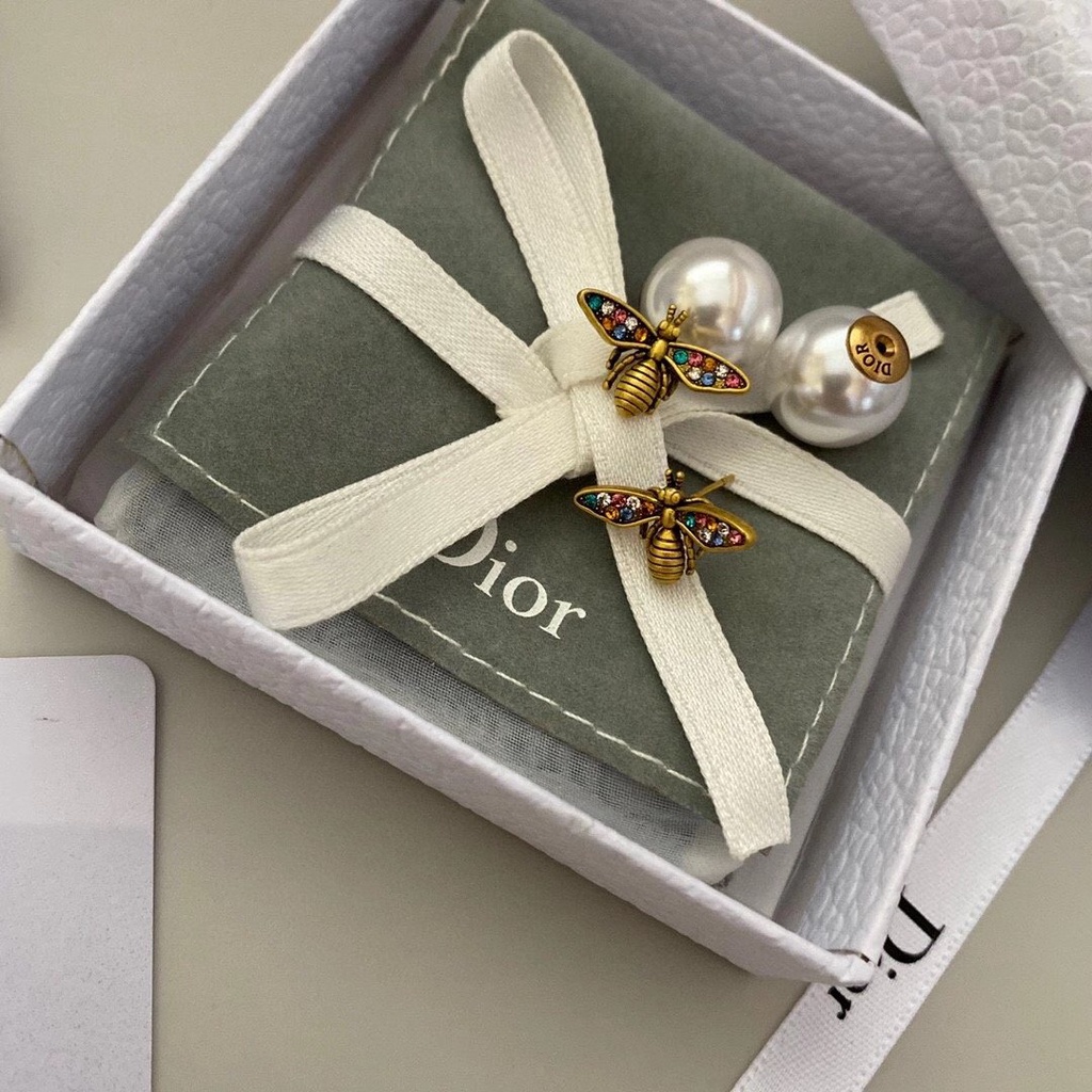 Khuyên Tai Tròn Khắc Chữ Dior Bằng Thép Titanium Thời Trang Cho Nữ