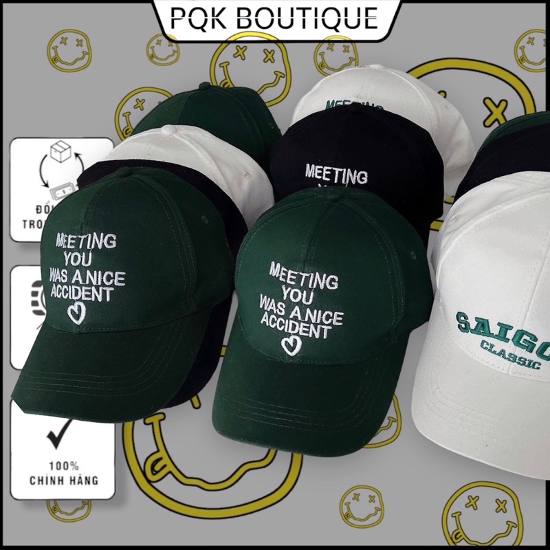 [sẵn] Nón Basic Form Unisex 3 Màu ( trắng/ đen/ rêu)