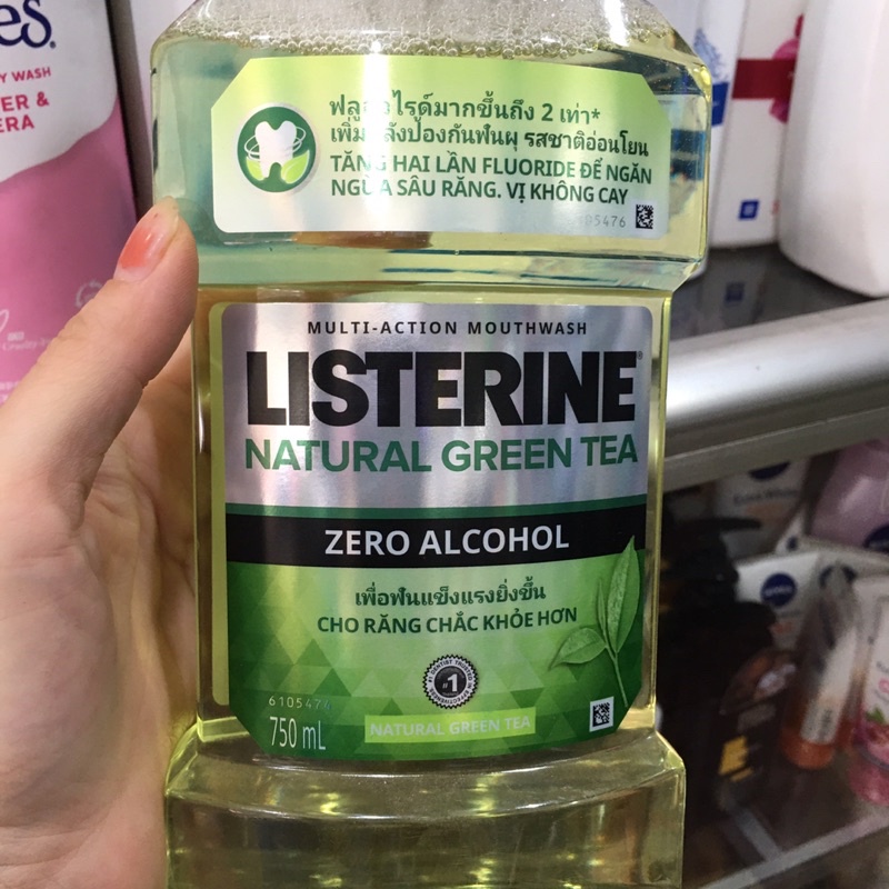 Nước súc miệng ngừa sâu răng Listerine trà xanh 750ml