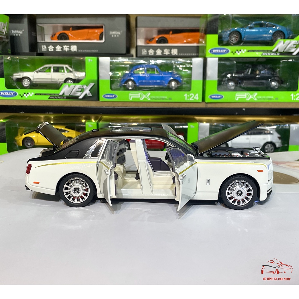 Mô hình xe ô tô kim loại Rolls-Royce Phantom VIII tỉ lệ 1:20 Carshop hãng Weituo màu trắng