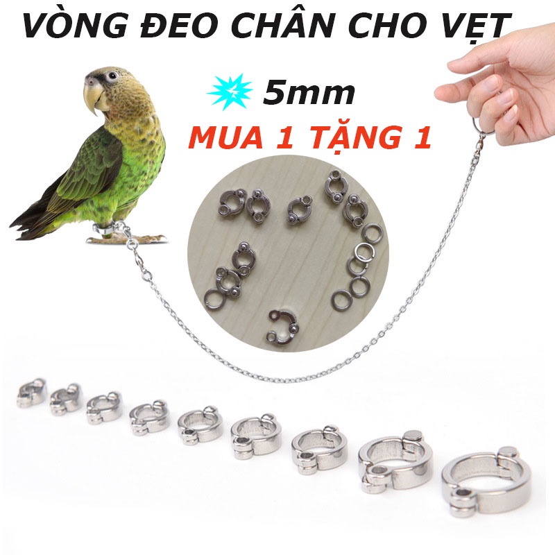 5mm Vòng Đeo Chân Cho Chim Vẹt Đóng Mở Với Dễ Dàng Thao Tác