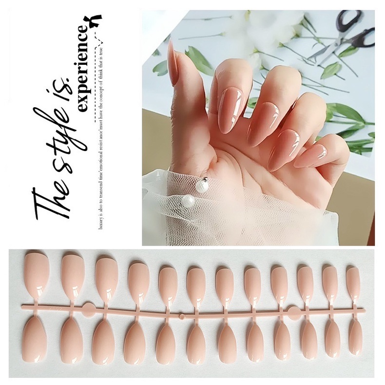 Bộ 24 móng tay giả không keo làm nail