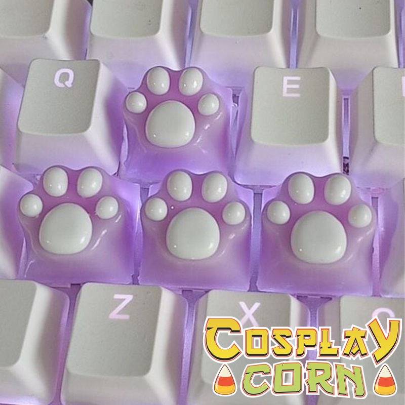 Keycap chân mèo cute trang trí bàn phím cơ, keycap custom chân mèo theo yêu cầu