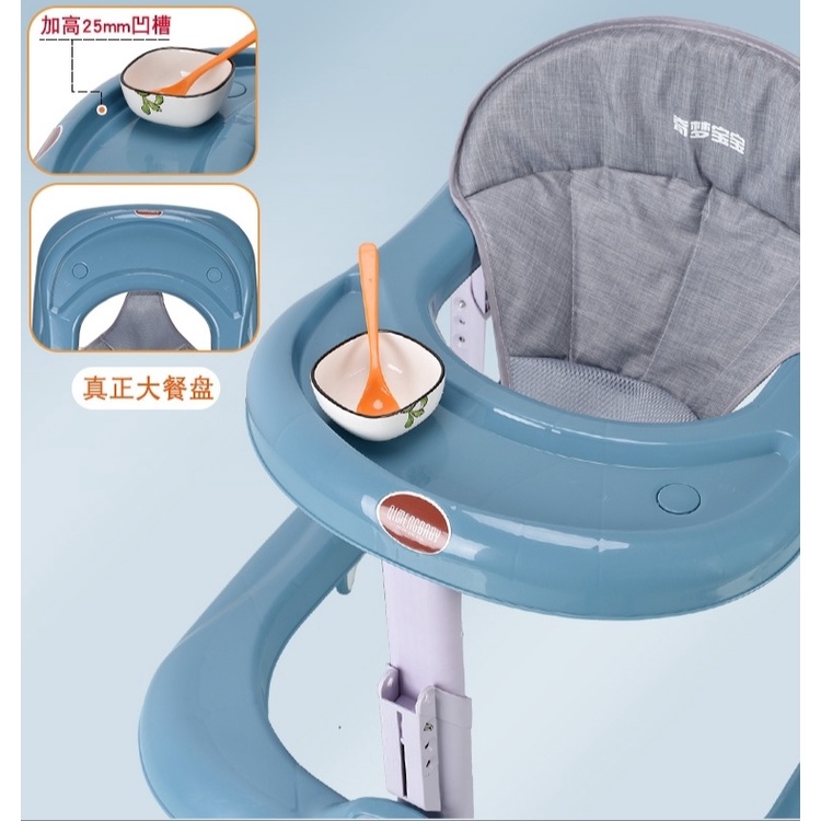 Xe tập đi xe chạy đa năng 2in1 chữ U cho bé có nhạc đèn 7 nấc chỉnh cao thấp dễ dàng