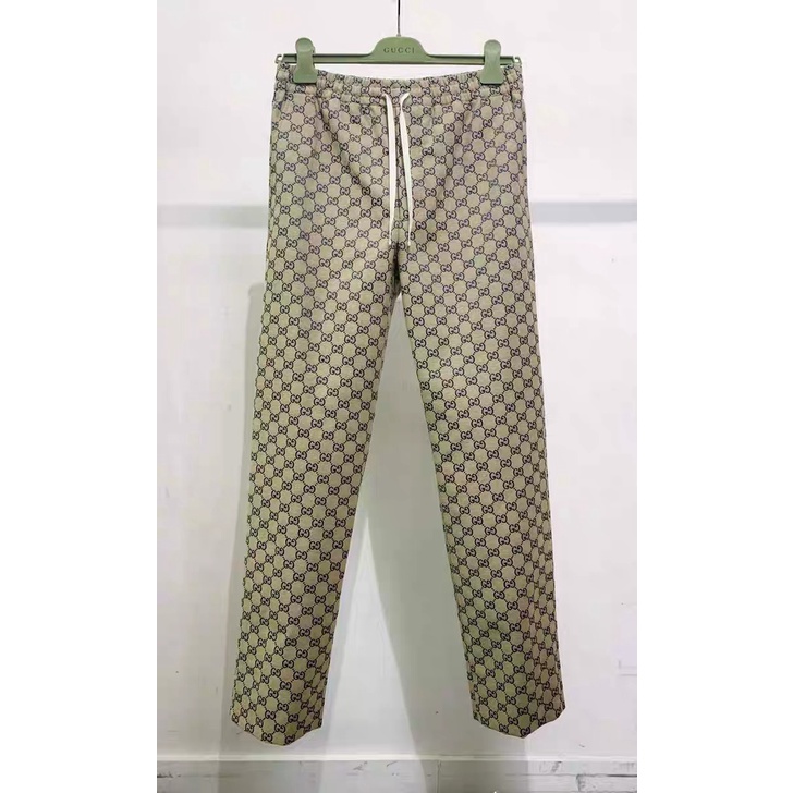 Quần dài nam - quần dài thể thao ống xuông vân GG,BB,DR chất liệu thô hình cao cấp