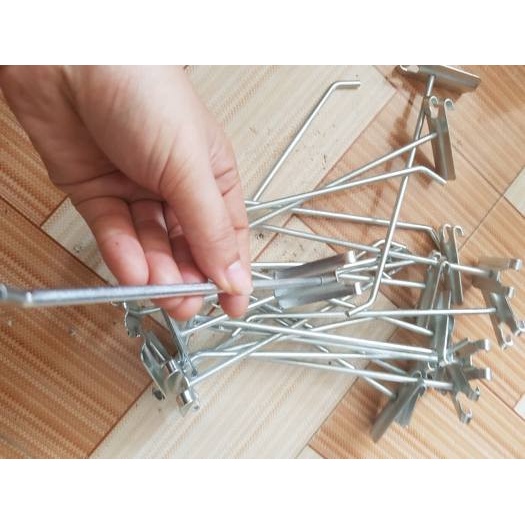 10 cái Móc treo đồ mạ kẽm sáng bóng