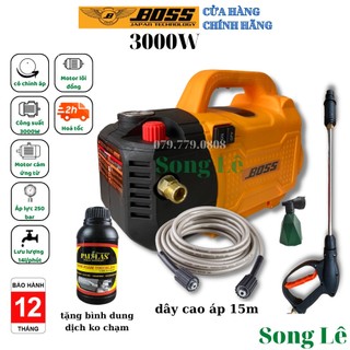 [SONG LÊ] Máy Rửa Xe BOSS 3000W - ĐỒNG 100% - Chỉnh Áp - Tặng đủ phụ kiện - dây cao áp 15m