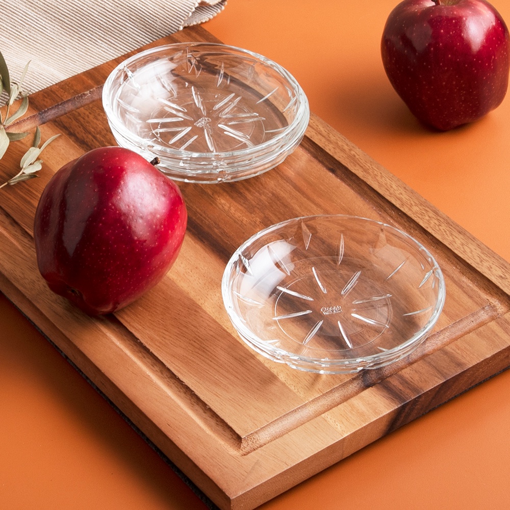 Bộ 12 Đế Lót Ly Thủy Tinh Ocean Reya 10.5cm - Chính Hãng