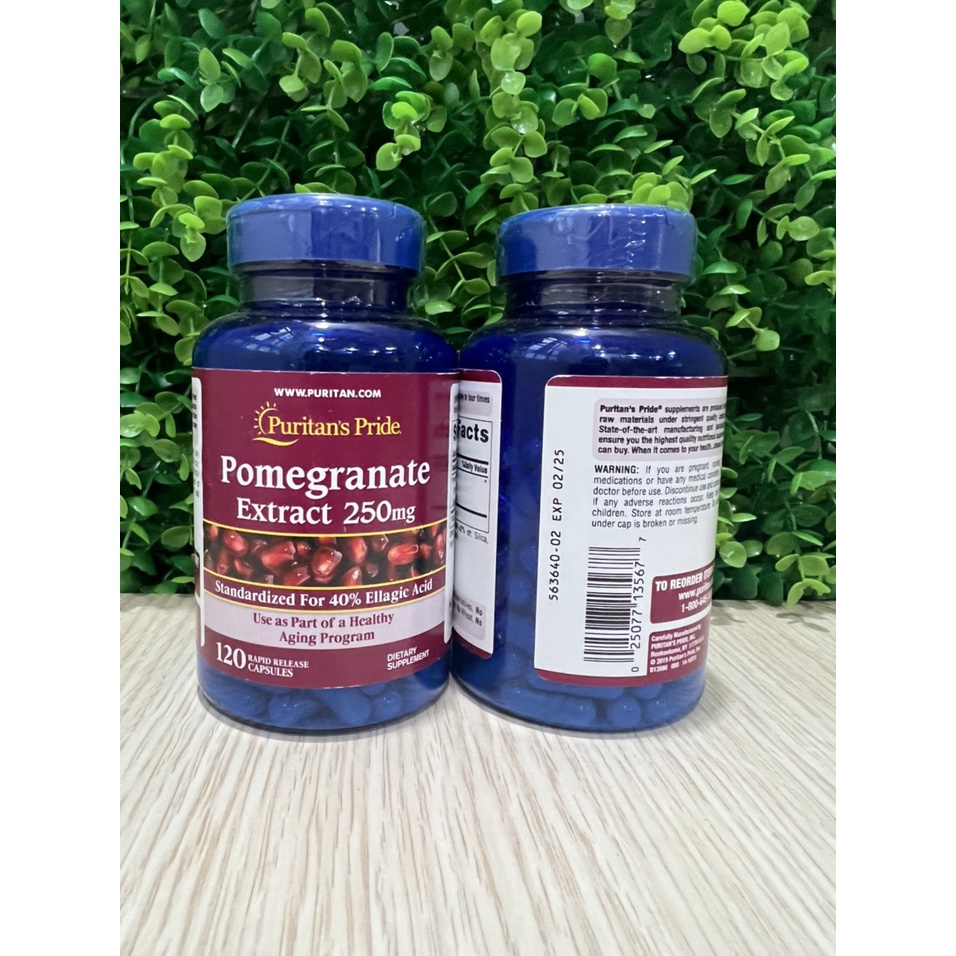 Viên uống CHỐNG NẮNG lựu đỏ Puritan’s Pride 250Mg
