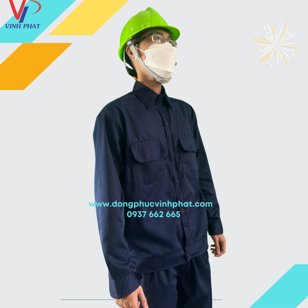 Quần Áo Bảo Hộ Lao Động Công Nhân Vải đẹp Đủ Size Hàng Sẵn Số Lượng lớn Chụp Hình Thật