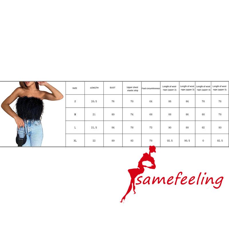 Sf Áo Không Tay Lông Vũ Màu Trơn Hở Lưng Dáng Ôm Gợi Cảm Cho Nữ