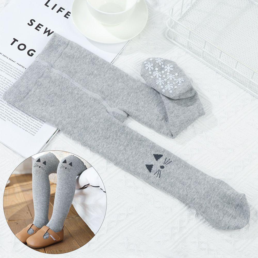 JUNE Tất Cotton Chống Trượt Kiểu Dáng Dễ Thương Cho Bé