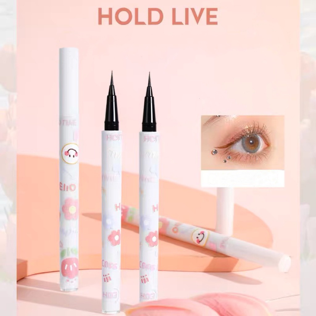 Bút kẻ mắt HOLD LIVE Small Flower Stick Ultra fine Eyeliner holdlive Slim Smooth Eyeliner HL447 HLIV60 HL589 HLIV91