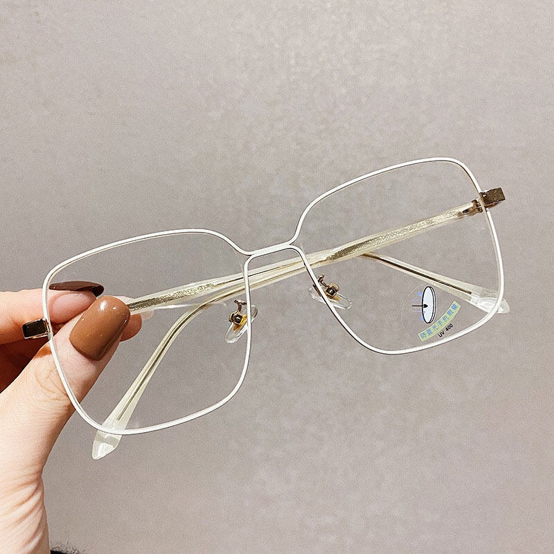 Mắt Kính Gọng Vuông Kim Loại Chống Ánh Sáng Xanh Mới