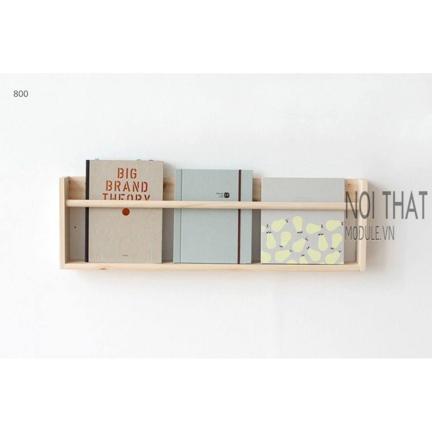 Kệ sách gắn tường, kệ decor trang trí tường nhiều kích thước - chất liệu gỗ thông tự nhiên