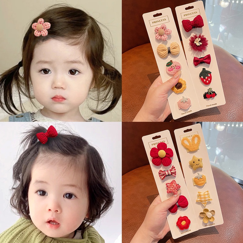 Bộ 5 Kẹp Tóc Thời Trang Đáng Yêu Cho Bé Gái