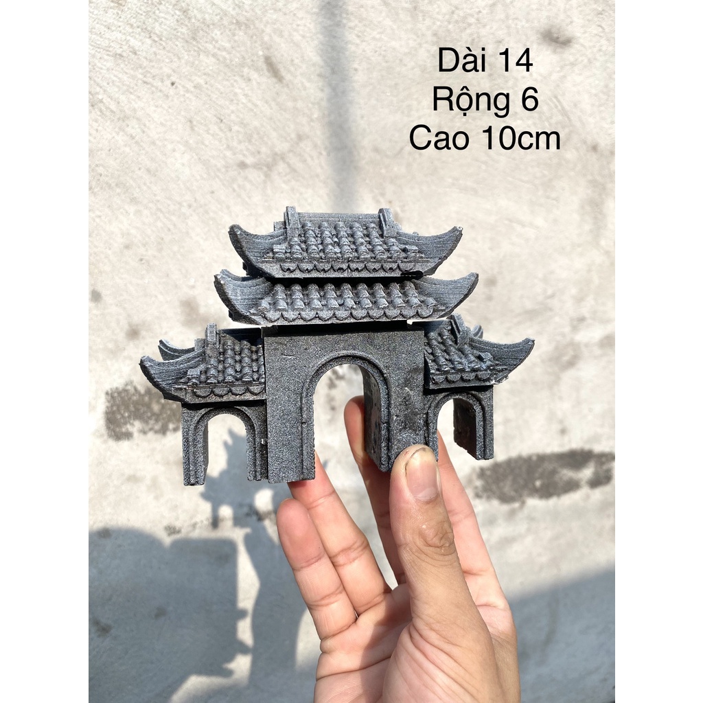 Combo bộ nhà tiểu cảnh size to - phụ kiện trang trí bể cá, thuỷ sinh, sân vườn, hòn non bộ