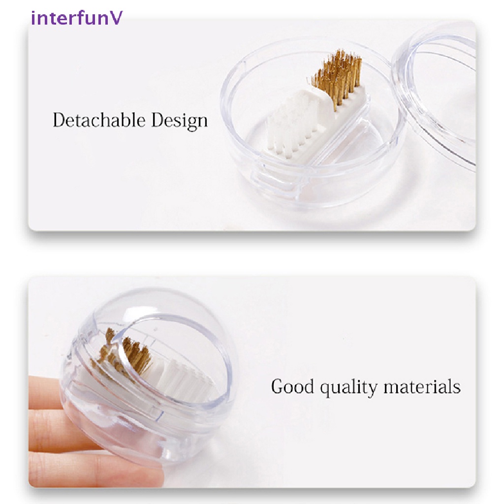 Cọ Nhựa &amp; Kim Loại Dùng Để Vệ Sinh Đầu Mài Móng Tay Tiện Dụng