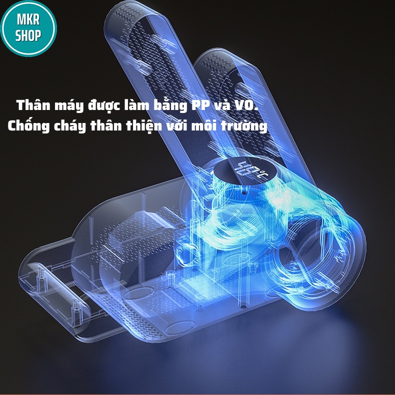 Máy Sấy Giày Làm Khô - Khử Mùi - Khử 99% Vi Khuẩn Thông Minh bằng tia cực tím cao cấp